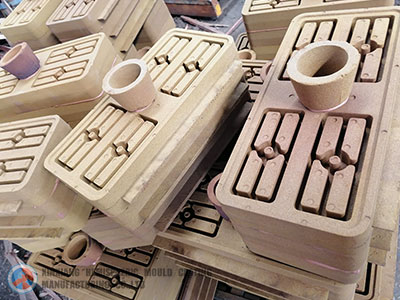 Precoated sand shell mold box